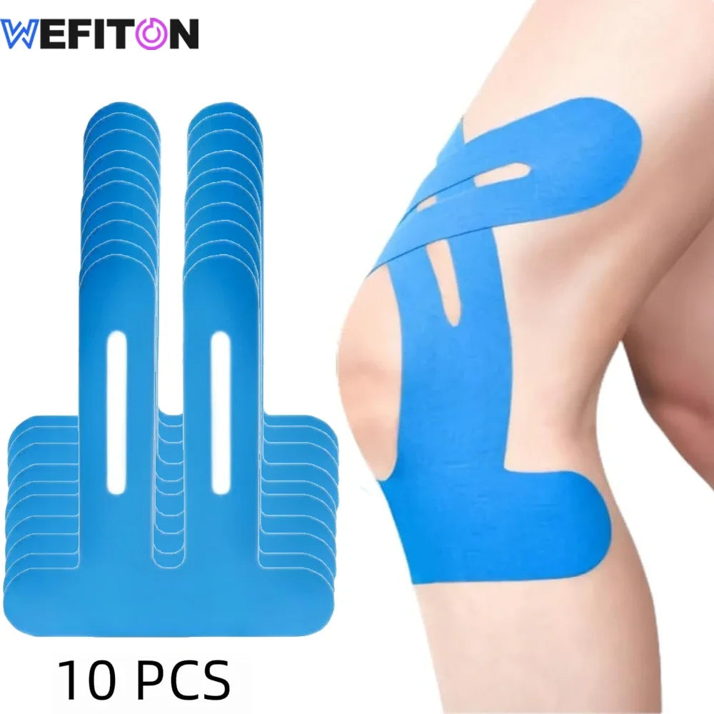 Cinta de kinesiología para rodillas, impermeable y elástica, transpirable, cinta atlética que proporciona soporte y estabilidad para correr, 10 Uds.